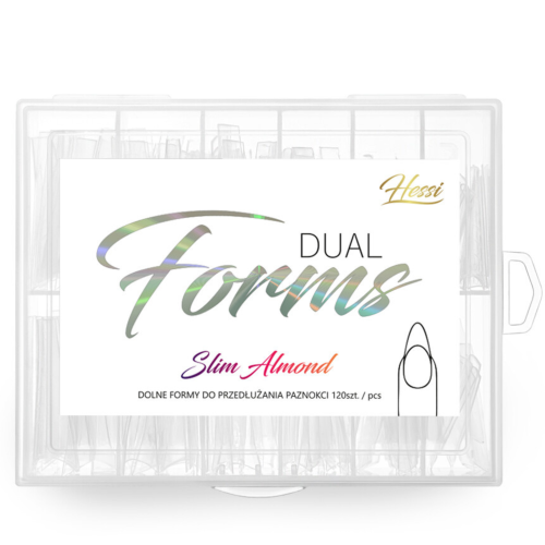 HESSI DUAL FORMS SLIM ALMOND 120 SZT - DOLNE FORMY DO PRZEDŁUŻANIA PAZNOKCI