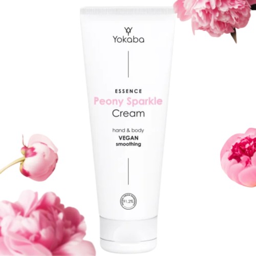 YOKABA Peony Sparkle Hand&Body Cream Vegan Illuminating Effect Essence Rozświetlający Krem Do Rąk I Ciała Peony Sparkle 75ml