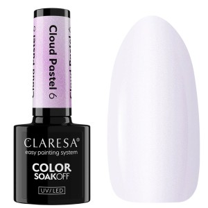 Claresa Lakier hybrydowy Cloud Pastel 6, 5g Pastelowy Perłowy Fioletowy
