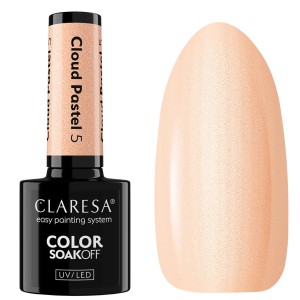 Claresa Lakier hybrydowy Cloud Pastel 5, 5g Perłowy Pastelowy Brzoskwiniowy