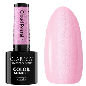 Claresa Lakier hybrydowy Cloud Pastel 4, 5g Perłowy Różowy Pastelowy