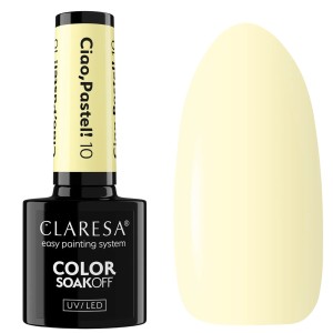 Claresa Lakier hybrydowy Ciao,Pastel! 10, 5g Pastelowy Żółty