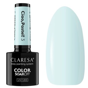 Claresa Lakier hybrydowy Ciao,Pastel! 3, 5g Pastelowy Niebieski
