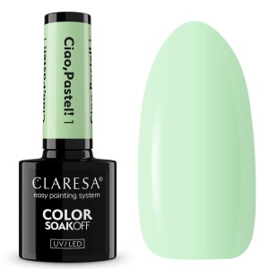 Claresa Lakier hybrydowy Ciao,Pastel! 1, 5g Mleczny Zielony
