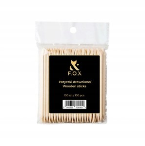 Patyczki Drewniane Do Skórek Dwustronne 100szt. 15cm FOX F.O.X