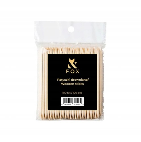 Patyczki Drewniane Do Skórek Dwustronne 100szt. 15cm FOX F.O.X