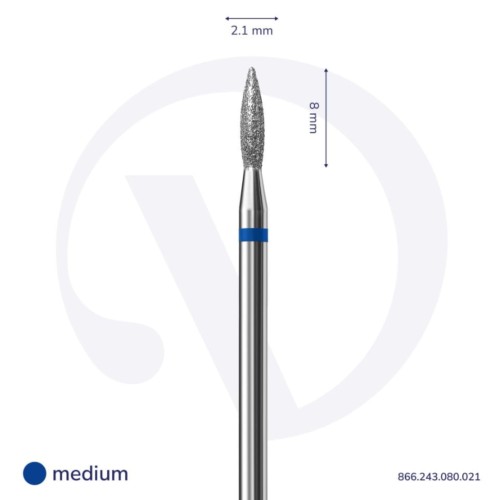Frez Diamentowy Divna Płomyk Niebieski 2.1/8mm (120)