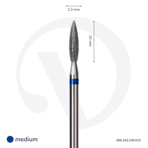 Frez Diamentowy Divna Płomyk Niebieski 2.3/10mm (123)