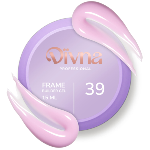 DIVNA Żel Budujący Frame Builder Gel 39 15g Pastelowy Różowy