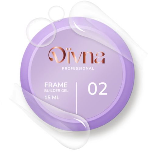 DIVNA Żel Budujący Frame Builder Gel 02 15g Przezroczysty