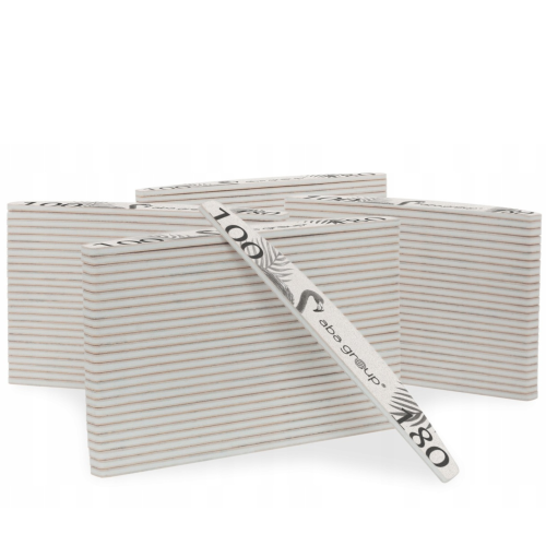 Aba Group Pilnik do paznokci PÓŁKSIĘŻYC 100/180 SLIM - FLAMING 100 szt