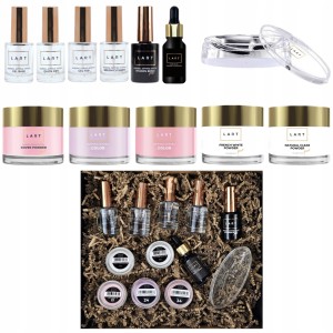 Manicure Tytanowy LART Zestaw Startowy Start Kit dip KOLOR + Akcesoria FRENCH