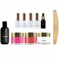 LART Manicure Tytanowy Zestaw Startowy Start Kit dip HOME RED + Akcesoria