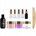 LART Manicure Tytanowy Zestaw Startowy Start Kit dip HOME PINK + Akcesoria