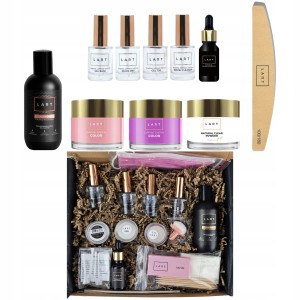LART Manicure Tytanowy Zestaw Startowy Start Kit dip HOME PINK + Akcesoria