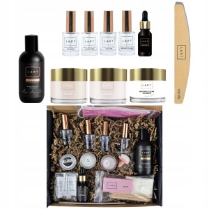 LART Manicure Tytanowy Zestaw Startowy Start Kit dip HOME NUDE + Akcesoria