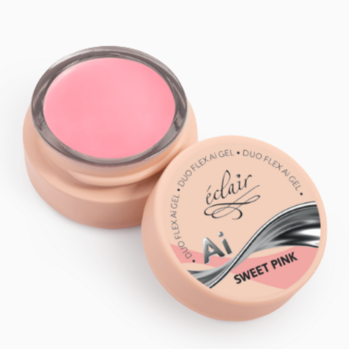 Eclair Żel Budujący Do Paznokci Duo Flex AI Gel SWEET PINK 15g