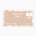 Eclair Tipsy Żelowe Do Przedłużania Paznokci - Easy Gel Tips BALERINA NUDE