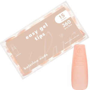 Eclair Tipsy Żelowe Do Przedłużania Paznokci - Easy Gel Tips BALERINA NUDE