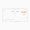 Eclair Tipsy Żelowe Do Przedłużania Paznokci - Easy Gel Tips BALERINA WHITE