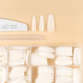 Eclair Tipsy Żelowe Do Przedłużania Paznokci - Easy Gel Tips BALERINA WHITE