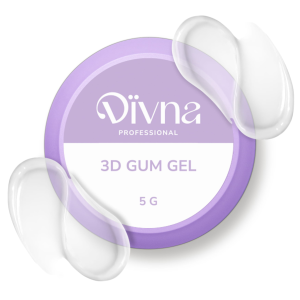 DIVNA  3D GUM GEL CLEAR 5g ŻEL DO ZDOBIEŃ