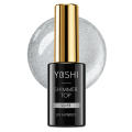 YOSHI Top Hybrydowy Top UV LED Shimmer Silver 10 ml