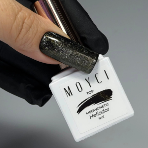 MOYCI Top Hybrydowy MEOWGNETIC Lakier nabłyszczający NO WIPE 6ml – Heliodor