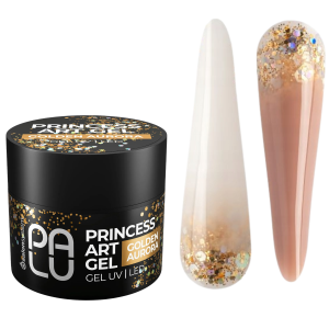 PALU Żel do zdobień paznokci PRINCESS ART GEL - GOLDEN AURORA - 10g