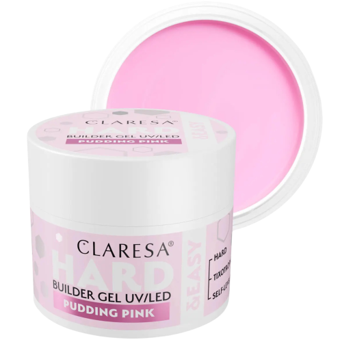 Claresa Hard&Easy Żel Budujący Do Paznokci PUDDING PINK 45 g