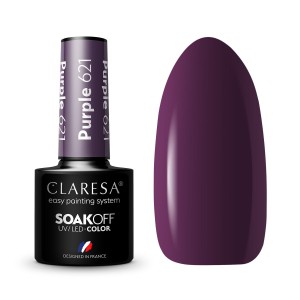 CLARESA Lakier Hybrydowy Purple 621- 5ml