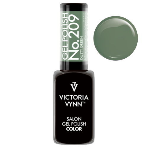 VICTORIA VYNN LAKIER HYBRYDOWY GEL POLISH 209 DUSTY GREEN - 8ML ZIELONY
